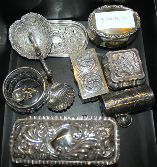 Silver top jar dish, scent etc